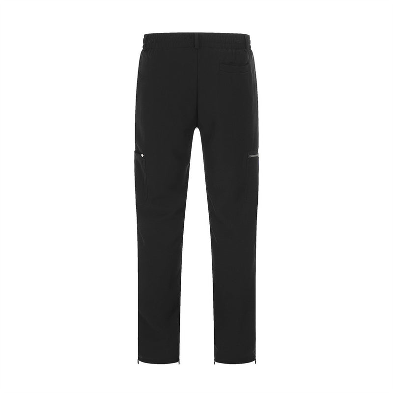 Men Sweatpants Casual Pants Men's Baggy Pants-Foot Zipper Straight-Leg Pants Elastic Waist Pants