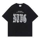 Men T Shirt Gothic Letter Dark Printed Short Sleeve T-shirt