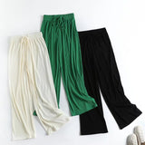 Women Sweatpants Spring Snake Bone Pattern Wide Leg Pants Striped Straight Loose Casual Pants