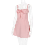 Women Dresses Sexy Lacing Slim Fit Skirt Sling Dress (Bla0420)