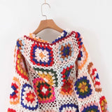 Women Sweater Knit Wear Loose Hooded Sweater Coat
