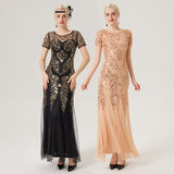 Flappers 1920S Dress Sexy Evening Dress Female Elegant Sequined Fishtail Dress