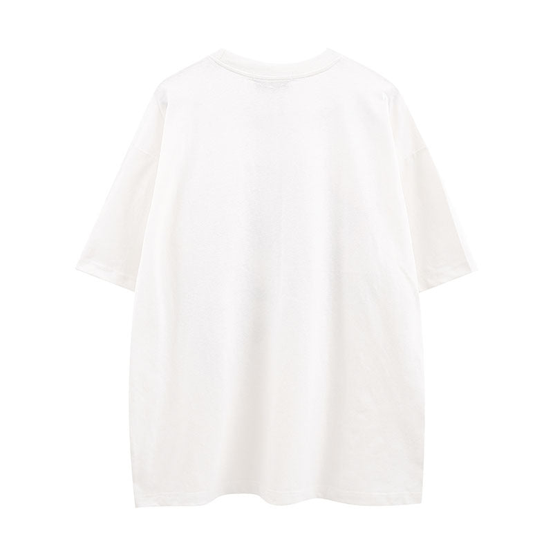 Men T Shirt Graffiti Short Sleeve T-shirt Men and Women Loose Couple Casual Tee