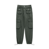 Men Jeans Washed Casual Pants Men's and Women's Straight Wide Leg Jeans Trousers