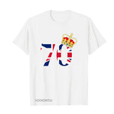 Inspired by Queen's Platinum Jubilee 2022 Elizabeth 70 Years T-shirt Printed Short Sleeve T-shirt