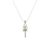 Chrome Hearts Necklace Vintage Single Sided Sword Pendant Pearl Bead Necklace