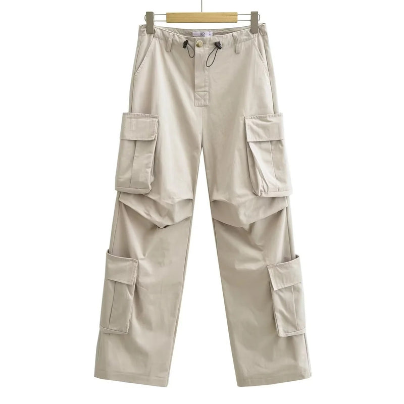 Women Sweatpants Retro Loose Straight Casual Trousers