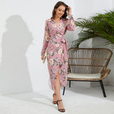 Women Date Dress Autumn and Winter Leisure Blouse Collar Dress Long Dress