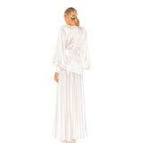 Women Dresses Evening Dress Autumn Sexy Lantern Sleeve Dress (Zns0409)