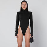 Women Jumpsuit Spring and Autumn Slim Fit Turtleneck Jumpsuit