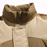 Unisex Winter Cotton Coat Stand-up Collar Cotton-Padded Clothes Vintage Loose and Warm Cotton Jacket
