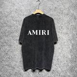 Amiri T-shirt Washed and Worn Retro Short Sleeve T-shirt