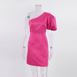Women Dress Spring/Summer off-the-Shoulder Puff Sleeves Formal Dress Dress