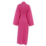Women Dress Autumn and Winter Leisure Pink Loose Long Dress