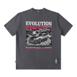 Men T Shirt Vintage Racing Half Sleeve T-shirt