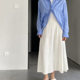 Women Knitted Skirt Autumn and Winter Knitting Skirt Pleated Skirt