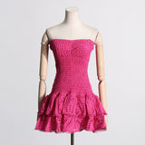 Women Dresses Summer Sexy Embroidery Dress Hollow-out Dress (Qymy0409)
