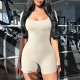 Women Jumpsuit Short-Sleeved Jumpsuit Sports Sexy Jumpsuit