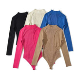 Women Sweater Knitwear Autumn Hollow-out Cross Pullover Long Sleeve round Neck Slim Knitted Jumpsuit