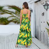Women Date Dress Summer Sexy Sling Slit Dress