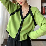 Women Knitwear Autumn V-neck Sweaters Cardigan