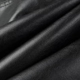 Women Coats Spring Faux Leather PU Black Long Trench Coat