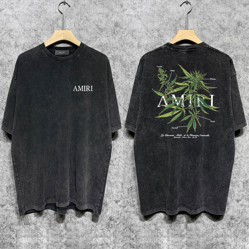 Amiri T-shirt Washed and Worn Retro Short Sleeve T-shirt
