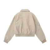 Women Jacket Short Pu Leather Jacket with Metal Buckle