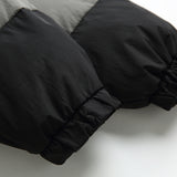 Unisex Winter Cotton Coat Stripes Stand-up Collar Cotton-Padded Clothes Vintage Labeling Warm-Keeping Cotton Clothing