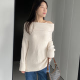 Women Winter Knitted Sweater Autumn and Winter Sweater Long-Sleeved Shirt 8t3110