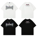 Men T Shirt Letter Necklace Short Sleeve T-shirt