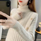 Women Knitwear Autumn and Winter Turtleneck Knitwear Loose Sweater