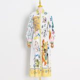 Women Dresses Spring Dress Single-Breasted Dress (Qymy0409)