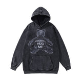 Men Hoodie Anime Hoodie Hip Hop Washed and Worn Hooded Sweatshirt
