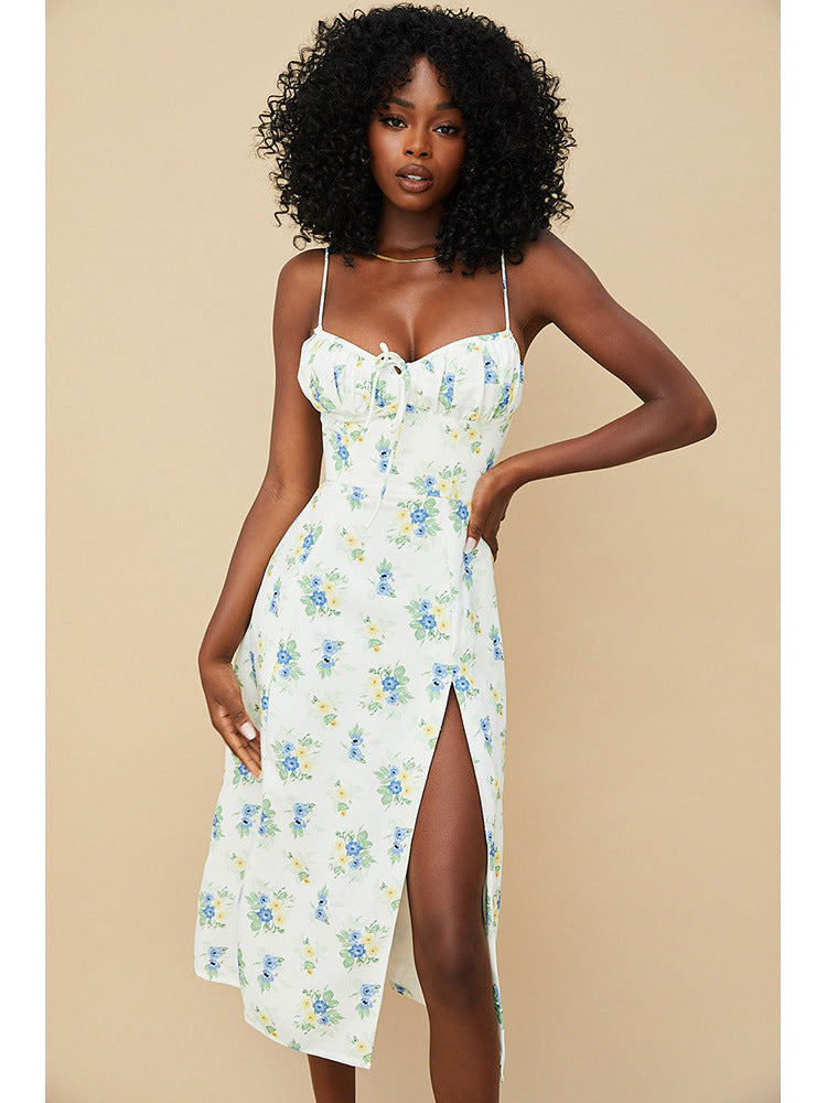 Women Dresses Summer Floral Slip Dress Sexy Dress (Zns0409)