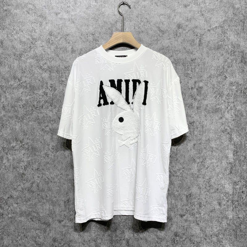 Amiri T Shirt Embroidered Jacquard Casual Round Neck