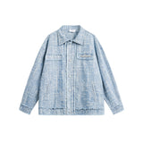 Unisex Jacket Vintage Denim Jacket Loose Cardigan Coat