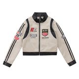 Unisex Jacket Fall Locomotive Style Leather Coat