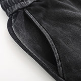 Men Sweatpants Spray Painting Gradient Washing Water Straight Sweatpants Casual Elastic Waist Exercise Length