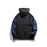 Unisex Jacket Retro Patchwork Contrast Color Jacket Loose Outdoor Jacket