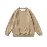 Unisex Winter Cotton Coat round Neck Sweater Retro Long Sleeve Velvet Hoodie