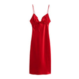 Women Dresses Summer Sling Dress Backless Sexy Dress (Xds0414)