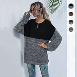 Women Knitted Sweater Autumn Crew Neck Long Sleeve