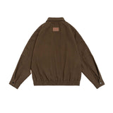 Unisex Jacket Fall Retro Workwear Washed Jacket