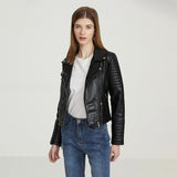 Women Leather Jacket Women's Zipper Leather Jacket Women's PU Leather Jacket Women's Short Coat