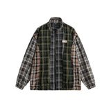 Unisex Jacket Autumn Plaid Retro Coat
