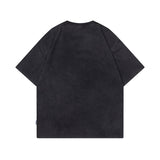 Men T Shirt Vintage Rock Style Graffiti Printing Couple Short Sleeve T-shirt