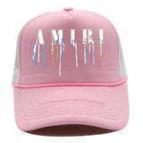 Amiri Hat Summer Cap Outdoor Mesh Cap Alphabet Print Baseball Cap