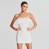 Women Dresses Sexy Backless Tassel Dress Hip Skirt (Zns0409)