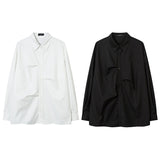 Unisex Vintage Shirt Long Sleeve Shirt Lapel Cardigan
